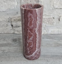 Vintage Red Onyx Marble Vase