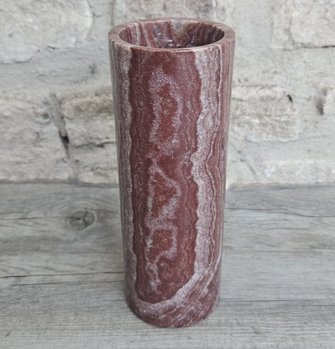 Vintage red onyx - marble, vase
