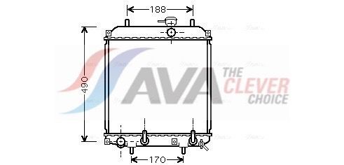 Engine cooling radiator - engine, fits