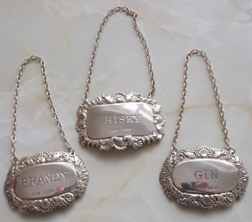 Hallmarked silver decanter - 3, x
