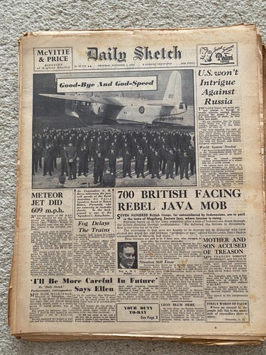 Daily sketch newspaper 1945 - daily,