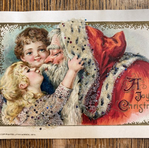 Christmas girl kisses - christmas,