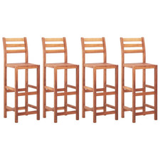 Bar Stools 4x Solid Acacia