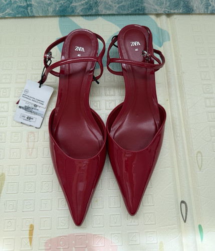 Zara red patent - red,