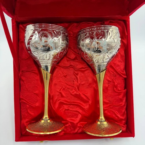 Vintage silver plated brass - silver,