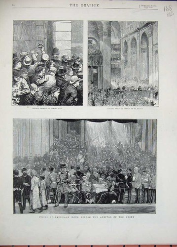 Old antique print pauls - st,