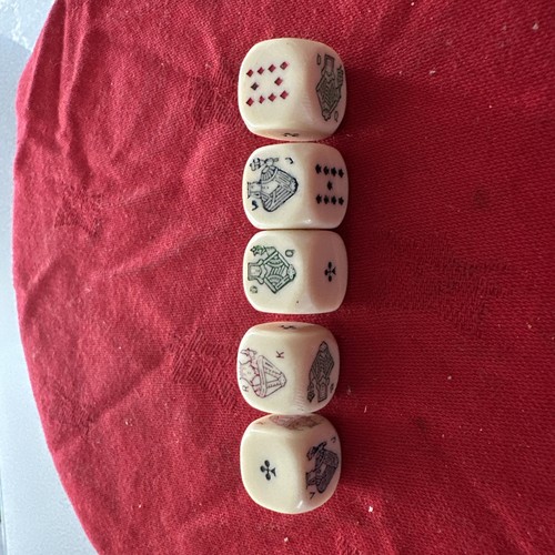 Vintage set poker dice - of,
