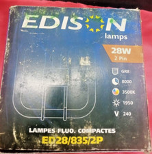 Pack of 1 Edison Compact Fluorescent Lighting 28 CF Square 2-Pin GR8 (N34)