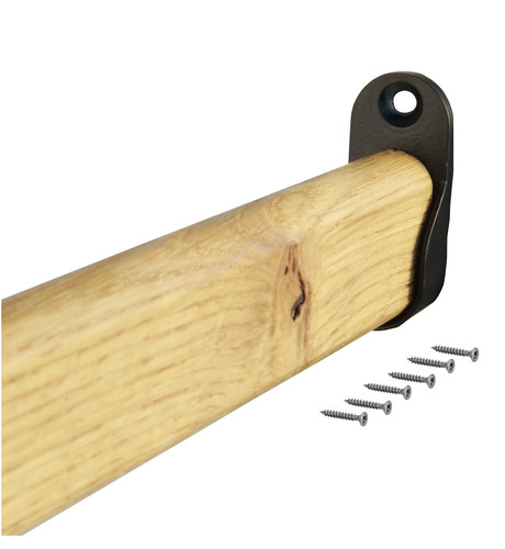Coat rail oak wooden wardrobe - rail,