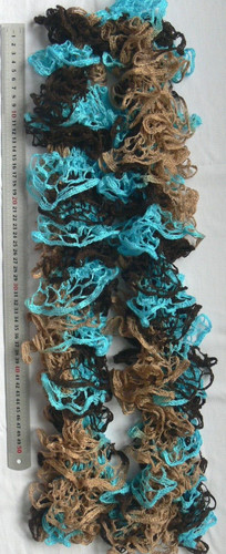 Scarf frilly flamenco aqua - scarf,