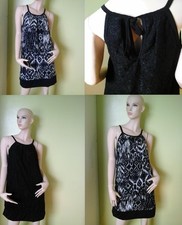 New Ladies Girls Lace Halter neck Dress Top Floral Aztec Print Casual Party wear