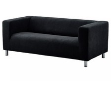NEW Ikea KLIPPAN Cover for 2-seat sofa,  Vansbro black, 805.441.68