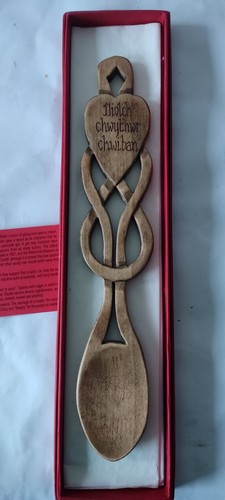 Welsh love spoon wooden heart
