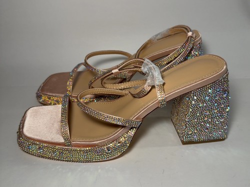 Champagne satin rhinestone - satin,