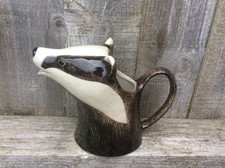 Gorgeous Badger Quail Pottery Jug 5"