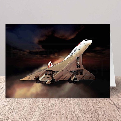 Concorde greeting card - concorde,