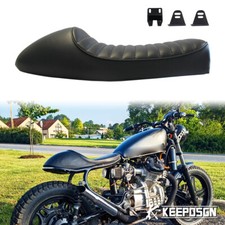 For Honda CX500 CB500 CM500 Retro Black PU Cafe Racer Driver Seat Hump Saddle