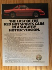 AL50 Advertisement Alfa Romeo Spider Veloce April 1986
