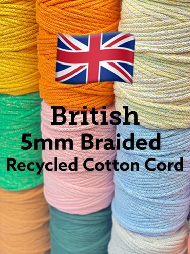 5mm braided cotton drawstring - braided,