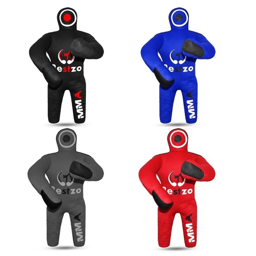 Kids grappling dummy punching - dummy,