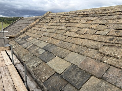 Gritstone roofing slate - roofing,