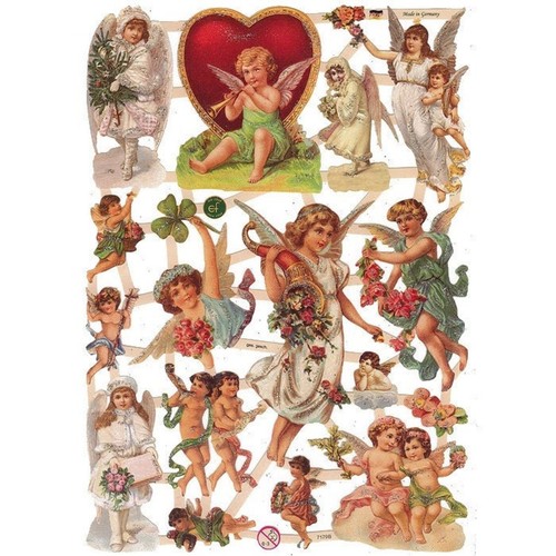 Vintage style angel paper - style,