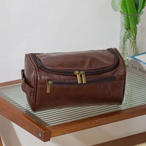 Mens travel wash bag - wash, pu