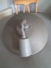 Vintage Belid Primus Rise And Fall Pendent Light In Grey And White.