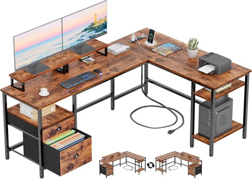 Shaped home office - 66",