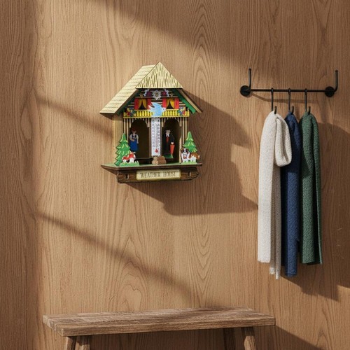 Wooden chalet hygrometer cut - chalet,