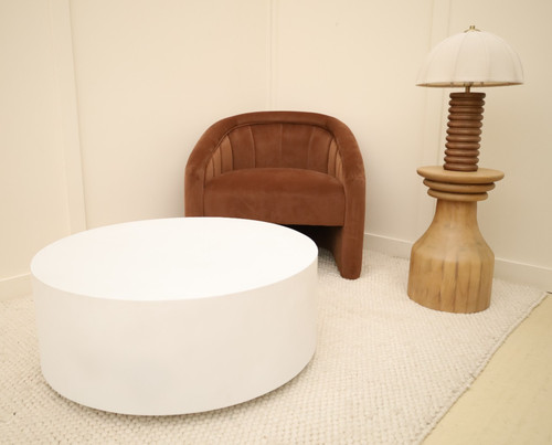 Concrete style round coffee - concrete-style,