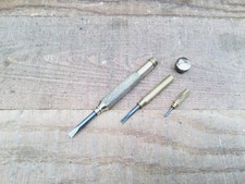 Vintage Graduating Brass Handle Nesting Precision Screwdrivers