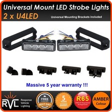 2 x Amber Universal Mount 4LED