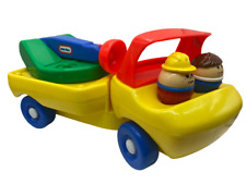 Little Tikes Cherry Picker Toy Vehicle Two Figures Vintage 1985 L12" H6"