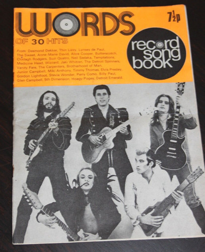 Words vintage record song book - words,