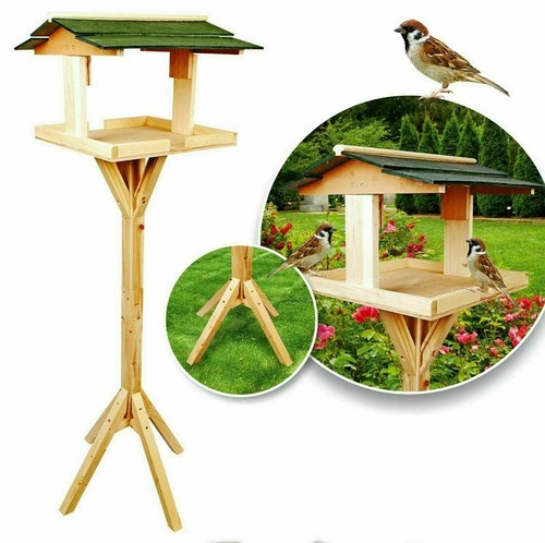 Wooden traditional bird table - wooden,