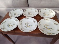 6 X Frank Haviland Limoges Geisha Oriental Soup Plates 26cm Rare