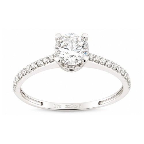 9ct white gold simulated - 9ct,