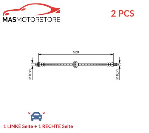 Brake hose line pair - hose,