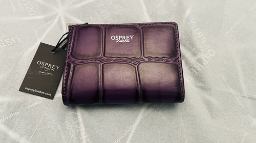 Osprey purple leather wallet - osprey,
