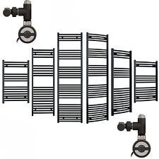 Black Dual Fuel Heated Towel