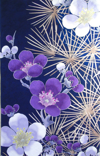 Ayane purple flowers on - purple,