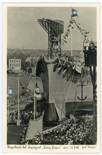 Photo postcard keel launch