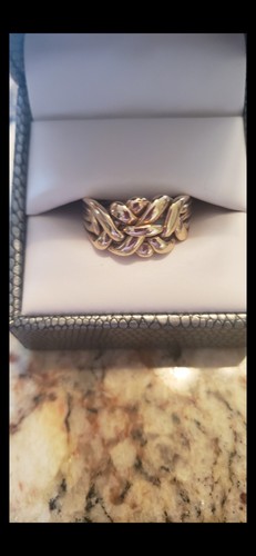 14k gold mens puzzle ring - mens,