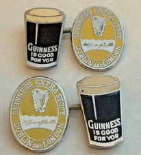 VINTAGE BREWERY ENAMEL CUFFLINKS GUINNESS BREWERY DUBLIN