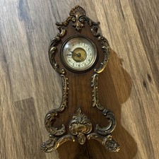 EARLY RARE 1900s SMALL GERMAN ROCOCO STYLE DESK OR SHELF CLOCK - Not Working 