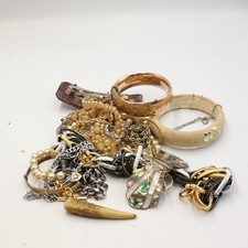 Jewelry Mixed Lot 411g Broken Craft Repair Bracelets Chains Ring Brooch
