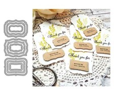 Metal Cutting Dies Label Frame Set Scrapbooking Embossing Craft Album Cards die 
