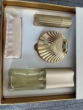 White Linen Treasures Estèe Lauder Parfum Lipstick Golden Shell Compact Gift Box