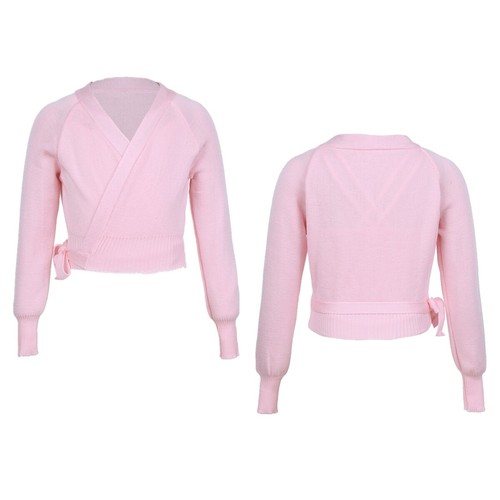 Girls ballet knit wrap tops - girls,